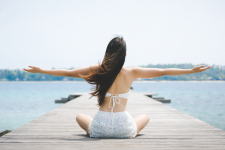 Woman feeling confident in a bathing suit after laser hair removal in Anchorage, AK